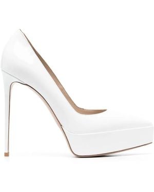 Le Silla Uma 130Mm Leather Platform Court Shoes - White