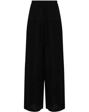 Thom Krom Chambray Linen Wide Pants - Black