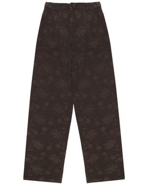MAISON HOTEL Xian Floral-Embroidered Trousers - White