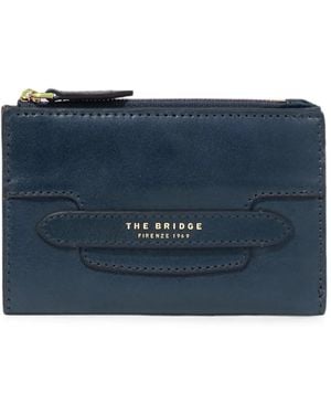 The Bridge Leather Wallet - Blue