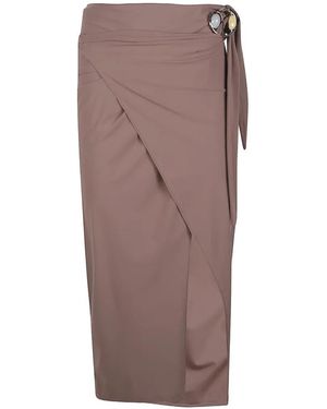 HAMOULET Vega Y Draped Skirt - Brown