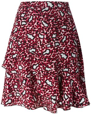 Stella McCartney Leopard Skirt - Red