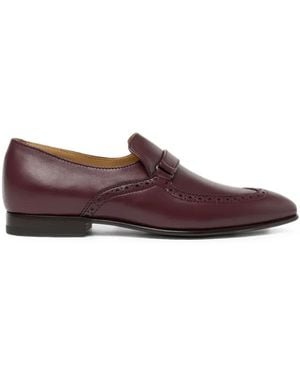 SCAROSSO Maude Brogue Loafers - Purple