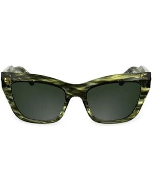 Longchamp Striped Cat-Eye Sunglasses - Green