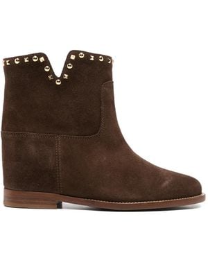 Via Roma 15 Studded Boots - Brown