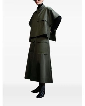Psophia Trench-Style Cape - Black