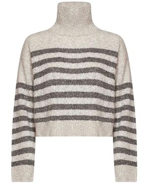 Brunello Cucinelli Soft Virgin Wool And Cashmere Jumper - White
