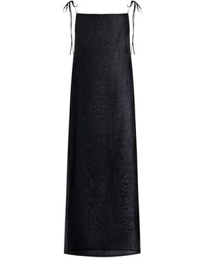 12 STOREEZ Square-Neck Maxi Dress - Black