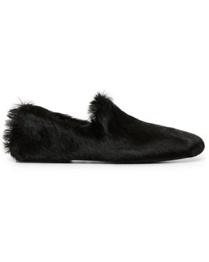 Marsèll Calf-Hair Leather Loafers - Black