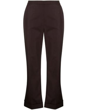 Aspesi クロップド ブーツカットパンツ - ブラウン