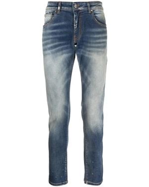 Salvatore Santoro Jeans Slim Con Applicazione - Blu