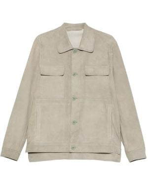 Salvatore Santoro Chemise En Cuir - Natural