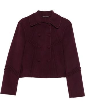 Ermanno Scervino Double-Breasted Cropped Jacket - Purple