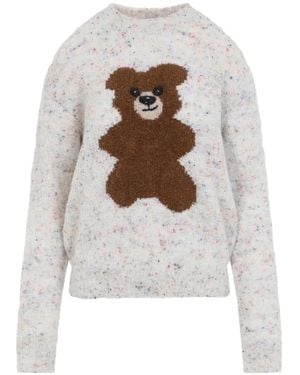 Moschino Teddy Bear Wool Sweater - White