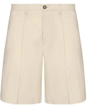 BE ABLE Pleat-Detailed Pocket Shorts - Natural
