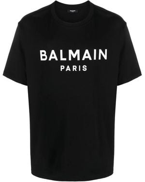 Balmain ロゴプリント Tシャツ - ブラック