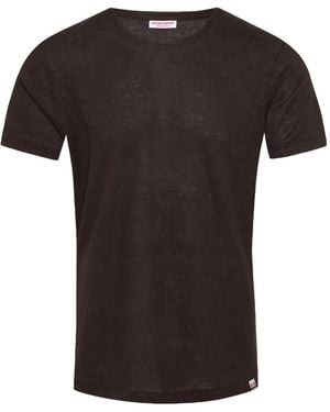 Orlebar Brown Ob-T Linen T-Shirt - Black