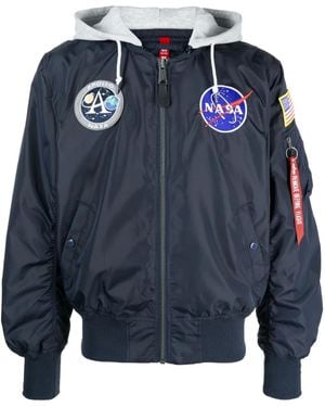 Alpha Industries ロゴ ジャケット - ブルー