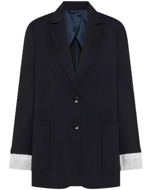 Seventy Pocket Cuffed Blazer - Blue