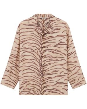 Stella McCartney Printed Silk Shirt - Natural
