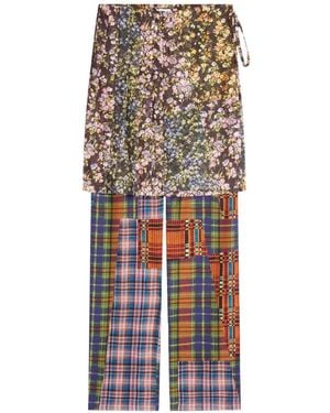 Dries Van Noten Patchwork Floral-Print Trousers - White