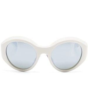 Moncler Round-Frame Sunglasses - White