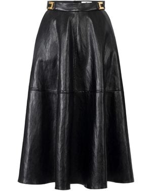 スカート ELISABETTA FRANCHI FAUX LEATHER BELTED MIDI SKIRT Elisabetta Franchi Skirts for Women | Online Sale up to 50