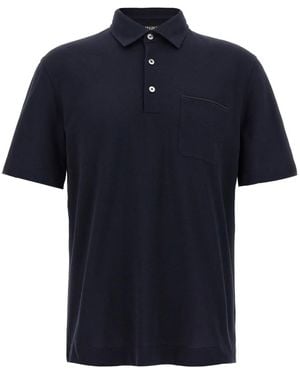 ZEGNA Poloshirt aus Piqué - Blau