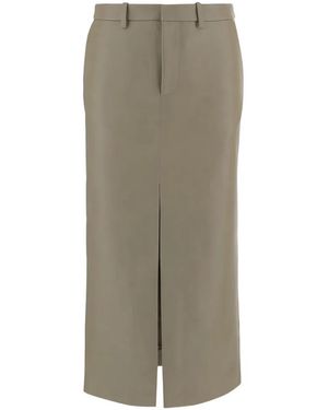Frankie Shop Maybelle Kokerrok Met Split Aan De Voorkant - Naturel