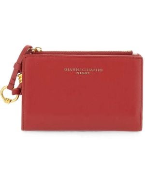 Gianni Chiarini Leather Bi-Fold Wallet - Red