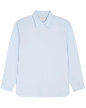 Dries Van Noten Loose Cotton Shirt - Blue