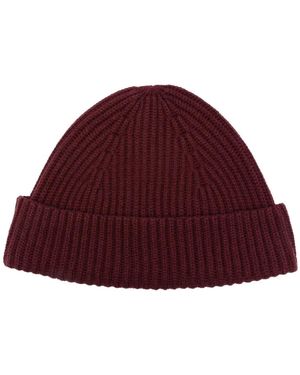 JOSEPH Ribbed Beanie - Red