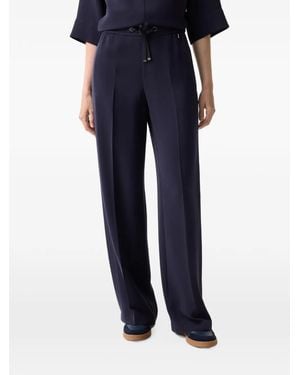 Bogner Enny Crêpe-Hose Mit Falten - Blau