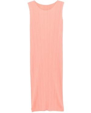 Pleats Please Issey Miyake Pleated Midi Dress - Pink