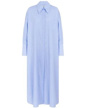 CAYET Caetana Maxi Overshirt - Blue