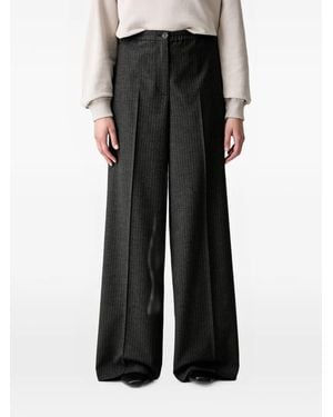 Marc O' Polo Pinstripe-Pattern Trousers - Black