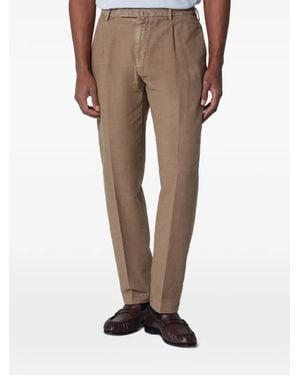 Santaniello Arechi Pleated Trousers - Natural