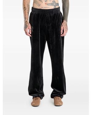 KTZ New York Yankees Velour Track Pants - Black