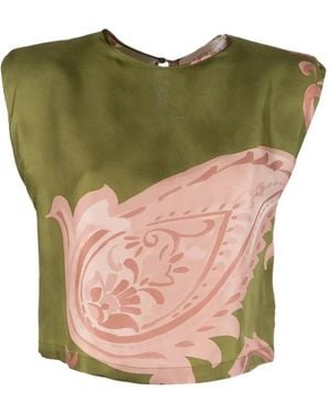 Co.Go Round-Neck Blouse - Green