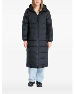 Columbia Pike Lake Hooded Long Coat - Black