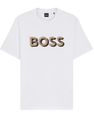 BOSS T-Shirt À Logo Imprimé - Blanc