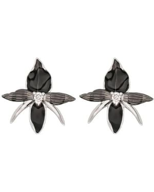 Shaun Leane Orchid Diamond Earrings - Black