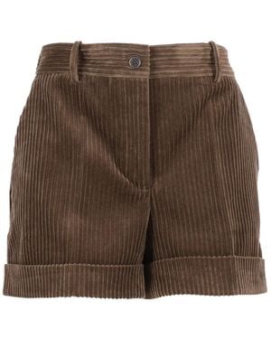 P.A.R.O.S.H. Pleated Shorts - Brown
