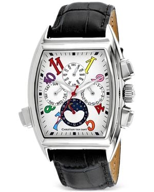 Christian Van Sant Grandeur 45Mm Watch - Black