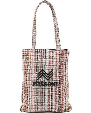 Missoni Vertical Tote Bag - White