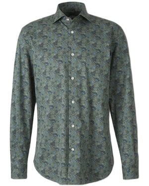 Vincenzo Di Ruggiero Chemise Fleurie À Manches Longues - Green