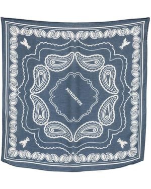 Patrizia Pepe Graphic-Print Scarf - Blue
