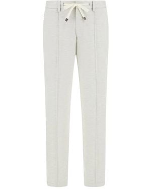 BOGGI Jersey-Chino mit Kordelzug - Grau