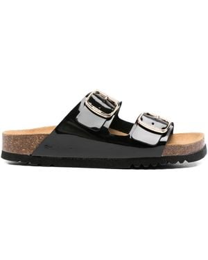 Scholl バックル サンダル - ブラック