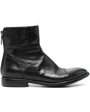 LEMARGO Zip-Fastening Leather Boots - Black
